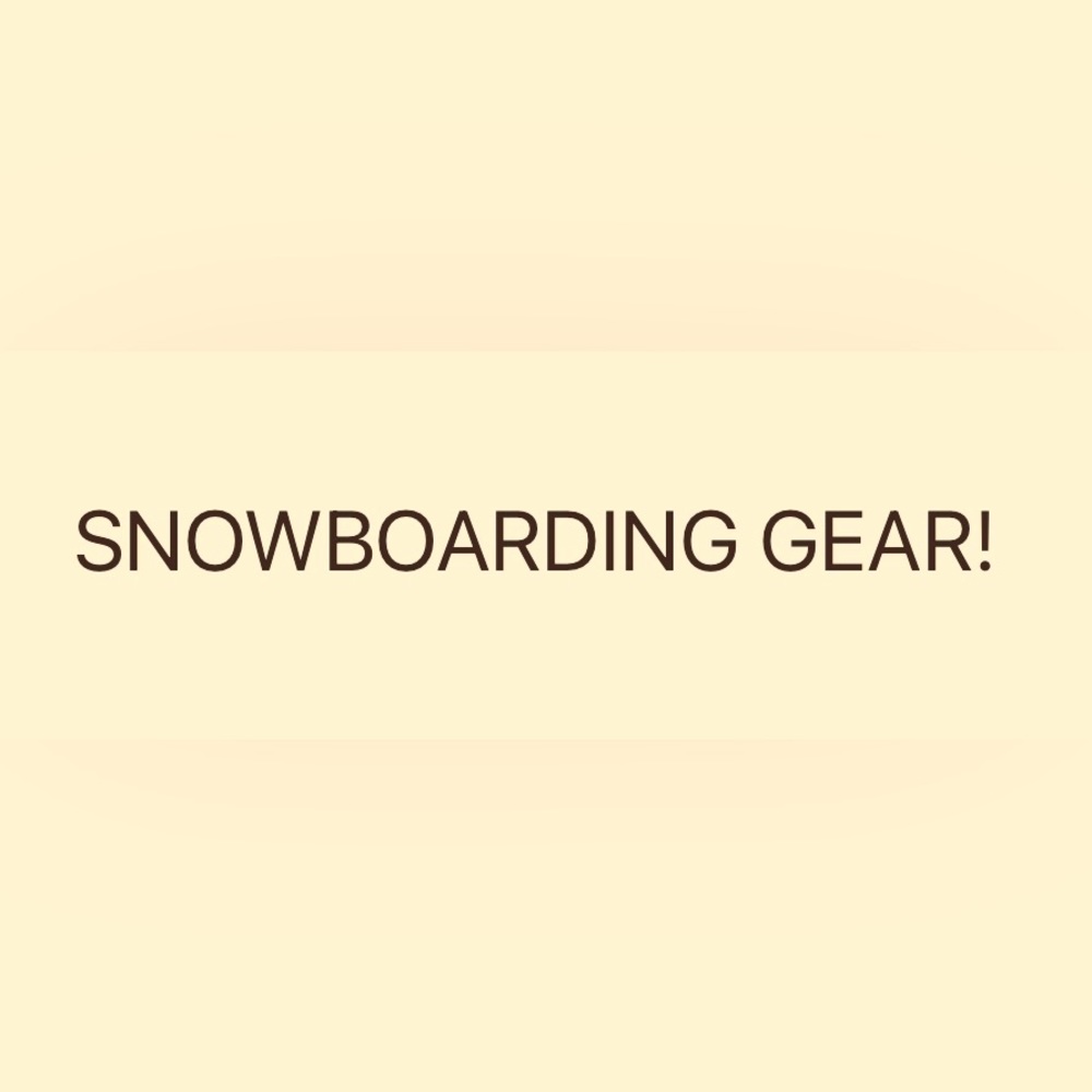 Snowboarding gear